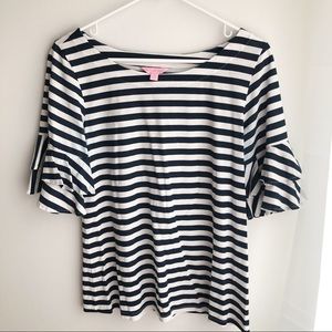 Lilly Pulitzer Ruffle Sleeve top